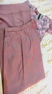 Grape Wool Pants with cuffed hem